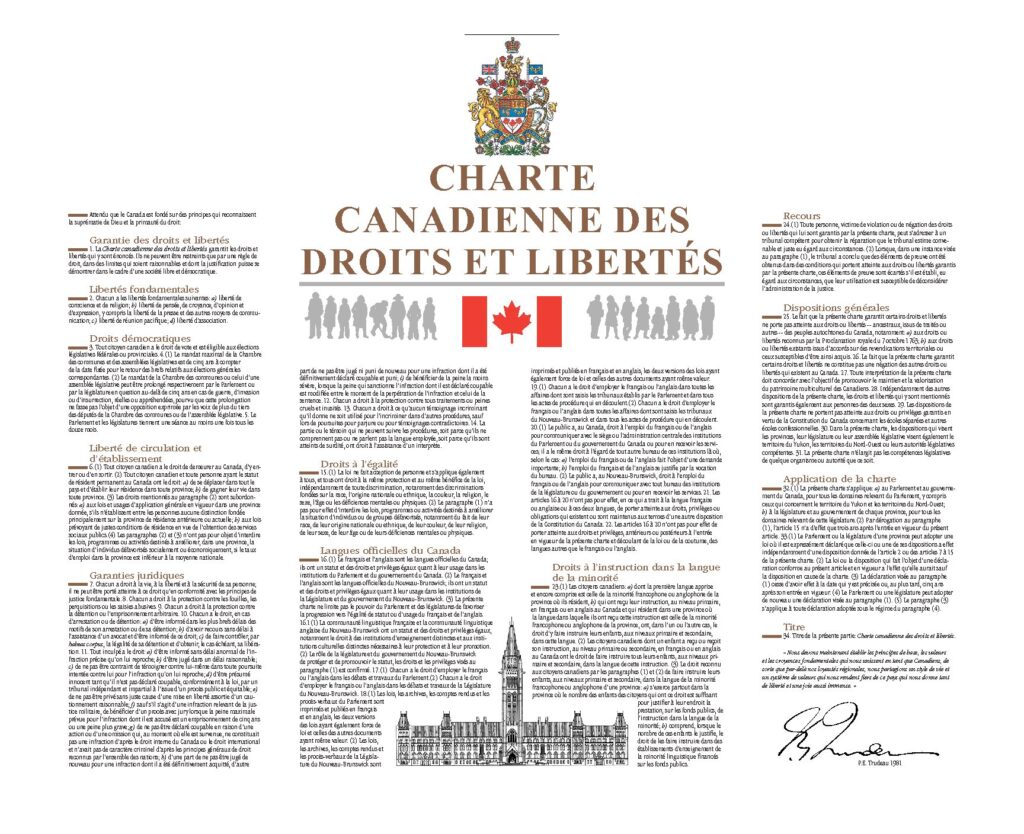Charte Canadienne des droits et libertés FR